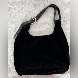 Rebecca Minkoff Karlie Suede Hobo in Black